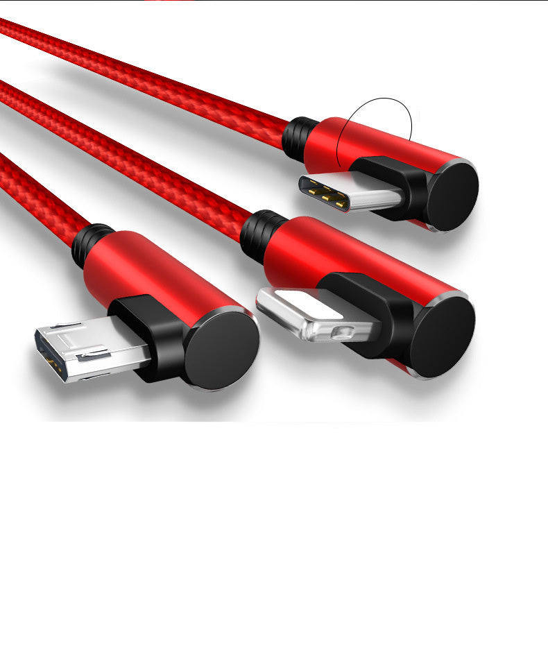 Elbow fast charge one with three data cables Elbow fast charge one with three data cables